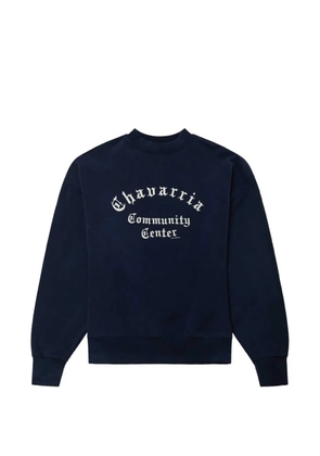 Willy Chavarria Chavarria Community Center graphic crew-neck sweatshirt - Black