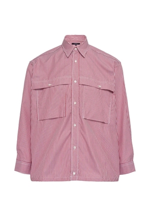 Comme des Garçons Homme striped chest-pockets shirt - Red