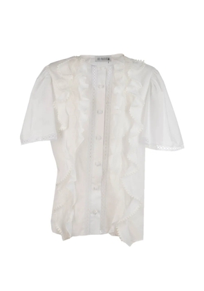 Les Filles d'Eva ruffled lace blouse - White