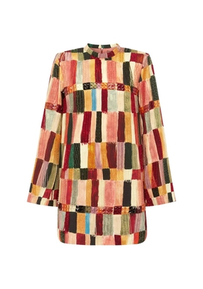 ALEMAIS Majorelle embellished mini dress - Red