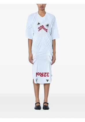LUEDER shirred football dress - White