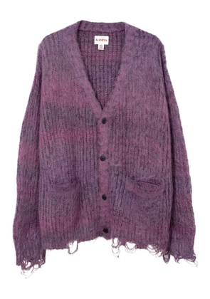 KAMIYA frayed cardigan - Purple