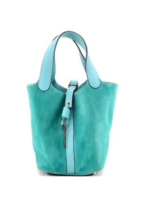 Hermès Pre-Owned Picotin Lock Bag Doblis Suede and Swift PM satchel - Blue