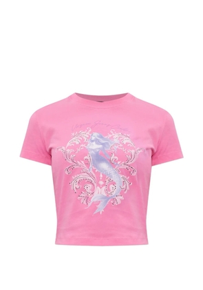 Versace Jeans Couture mermaid-graphic cotton T-shirt - Pink
