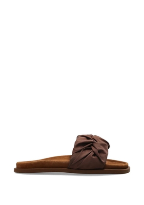 Inuikii ruched flat sandals - Brown