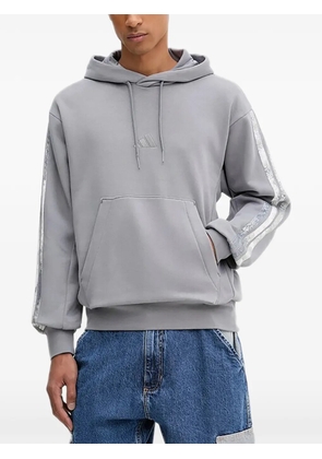 adidas logo stripe hoodie - Grey