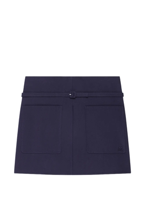 Courrèges pocket belted mini skirt - Blue