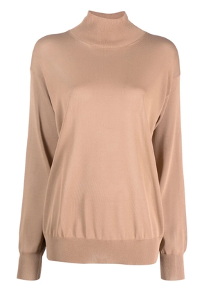 KHAITE The Paco knitted crepe jumper - Neutrals