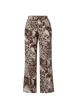 kaos animal-print trousers - Brown