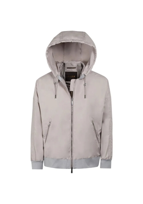 Moorer Ghenda hooded ribbed jacket - Neutrals