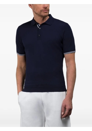 Moorer Adolfo-Cre button-fastening polo shirt - Blue