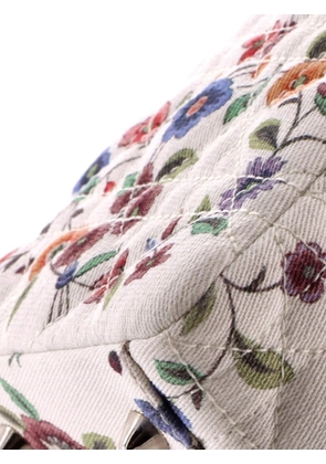 Christian Dior Pre-Owned Lady Dior Bag Cannage Quilt Floral Printed Canvas Medium satchel - Multicolour