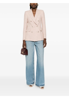 Tagliatore Parigi checked double-breasted jacket - Pink