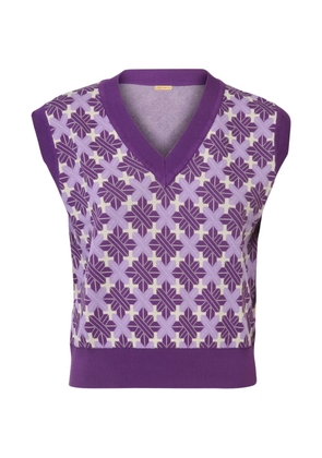 Dodo Bar Or patterned V-neck vest - Purple