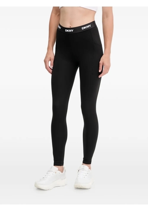 DKNY logo waistband leggings - Black