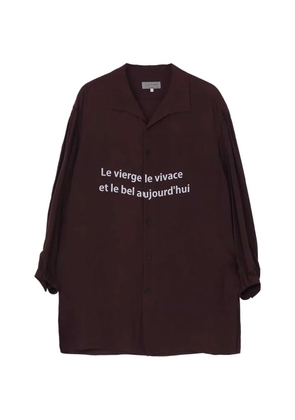 Yohji Yamamoto long sleeve shirt - Brown