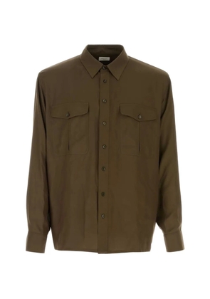 Saint Laurent buttoned silk shirt - Green
