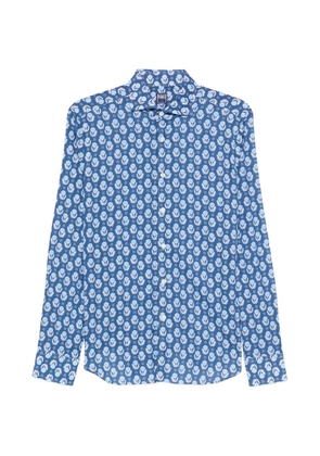 Fedeli floral-print shirt - Blue