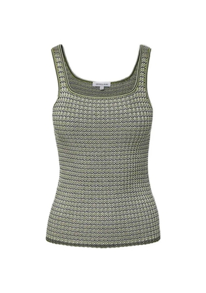Veronica Beard Sandra square neck knit tank top - Green