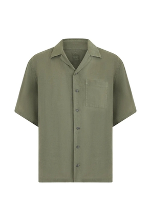 120% Lino short-sleeved linen shirt - Green