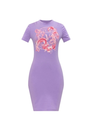 Versace Jeans Couture graphic t-shirt dress - Purple