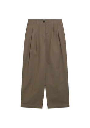 TOTEME relaxed twill trousers - Brown