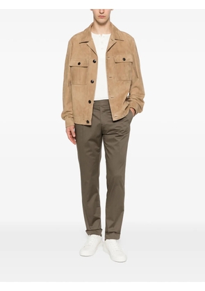 Arte Antwerp pleated turn-up trousers - Green