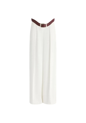 Jean Paul Gaultier belted trousers - White
