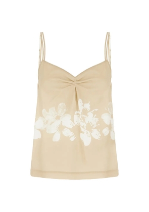 Iceberg floral-print linen top - Neutrals
