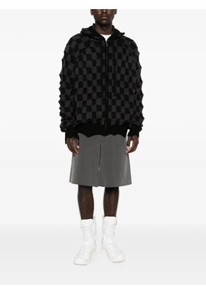 MADFRENZY checkerboard hoodie - Black