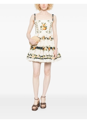 Agua By Agua Bendita floral-print mini dress - Neutrals