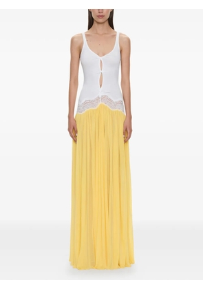 Christopher Esber twist lace tank maxi dress - Yellow