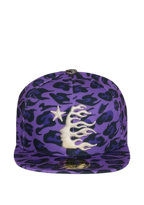 HELLSTAR cheetah print cap - Purple