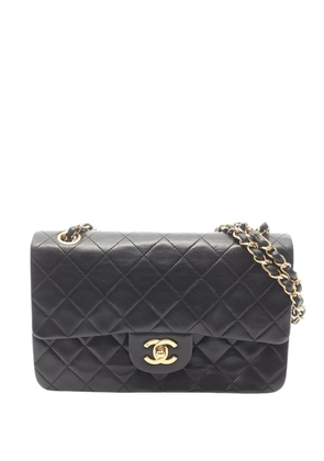 CHANEL Pre-Owned 1989-1991 Small Classic Lambskin Double Flap shoulder bag - Black