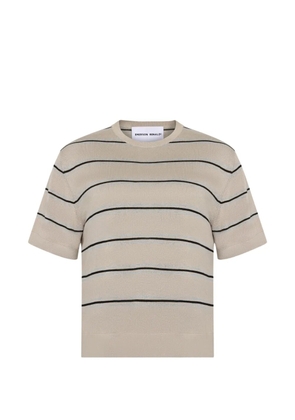 Emiliano Rinaldi crew-neck striped T-shirt - Neutrals