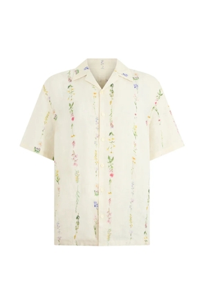 120% Lino floral-print linen shirt - Neutrals