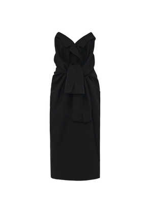 The Row draped midi dress - Black