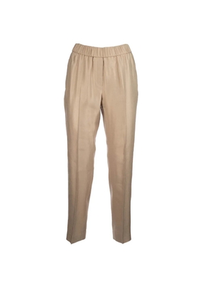 Peserico elastic-waistband trousers - Neutrals
