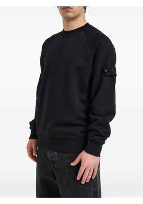 Stone Island raglan sleeve patch sweatshirt - Black