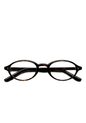 Chimi Lex oval-frame metal-rivets glasses - Brown