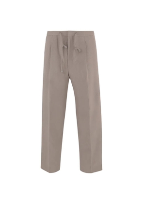 BOSS drawstring pleat trousers - Neutrals