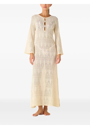 PALMACEA long-sleeve maxi dress - Neutrals