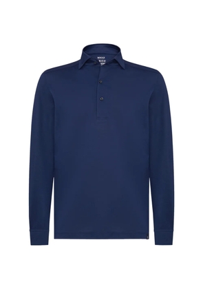 Boggi Milano bowling-collar polo shirt - Blue