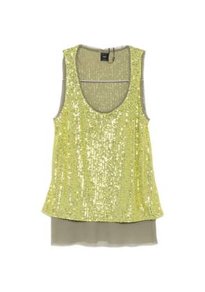 PINKO Canotta sequin-embellishment top - Green