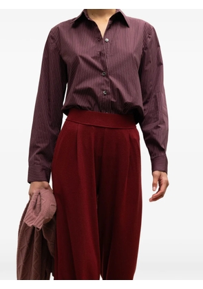 LESET Lauren pleated wide-leg trousers - Red