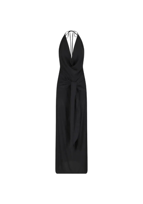 Federica Tosi tie-waist maxi dress - Black