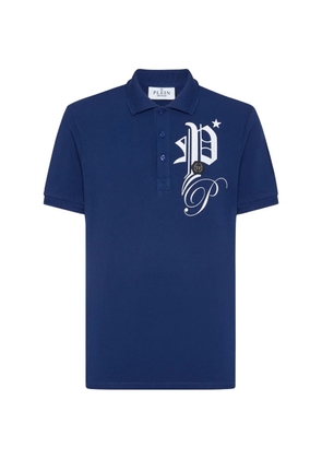 Philipp Plein logo-detail polo shirt - Blue