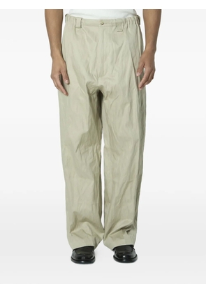 Willy Chavarria Toluca button-fastening wide-leg cotton trousers - Neutrals