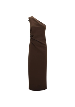 P.A.R.O.S.H. one-shoulder ruched dress - Brown