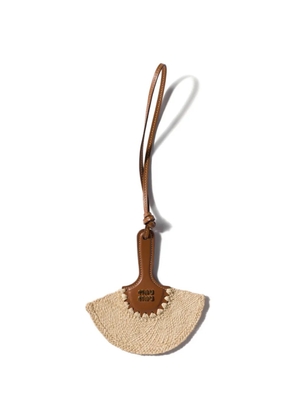 Miu Miu raffia and leather trick - Neutrals